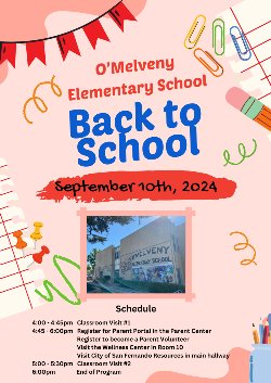 Back to School English Flyer